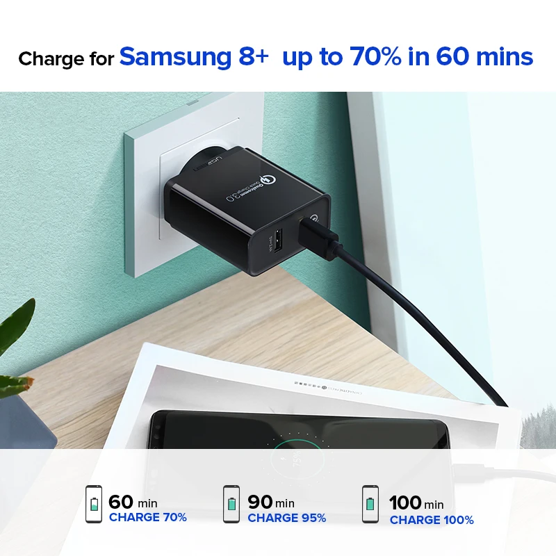 Ugreen Quick Charge 3.0 30W QC 3.0 USB Charger for iPhone X 8 Fast Charger for Samsung Galaxy s8 s9 Xiaomi mi 8 Quick Charge 3.0 Ugreen Quick Charge 3.0 30W QC 3.0 USB Charger for iPhone X 8 Fast Charger for Samsung Galaxy s8 s9 Xiaomi mi 8 Quick Charge 3.0