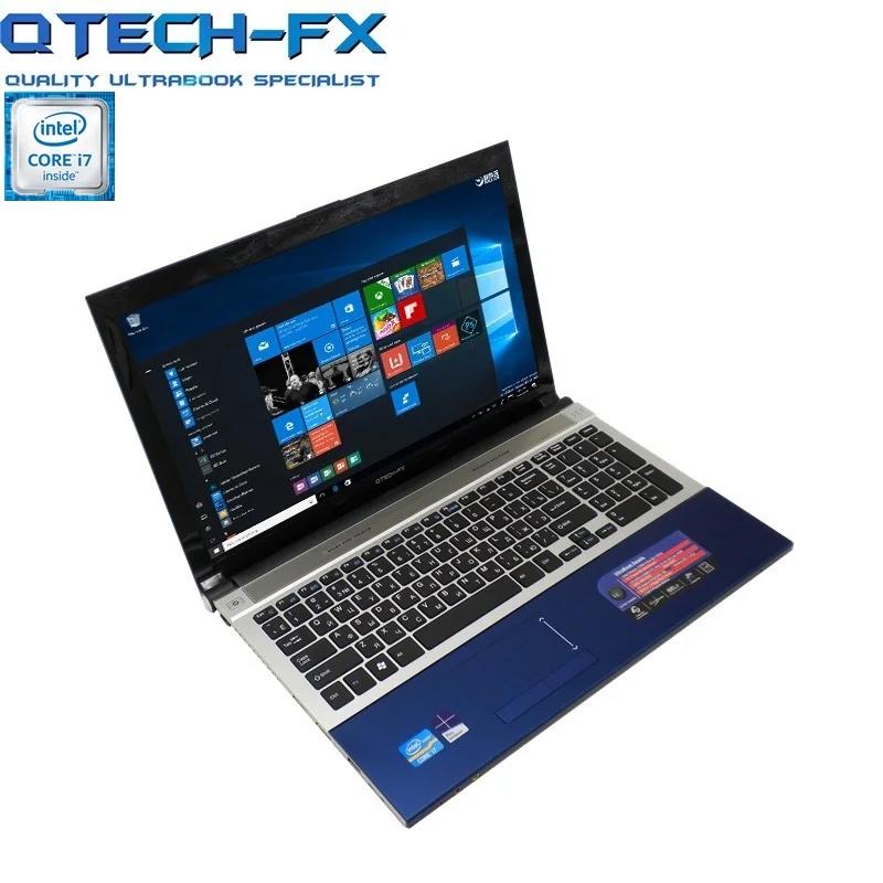 I7 игровой ноутбук 15 6 &quot8 Гб RAM SSD 256 ГБ/128/64 + 750 HDD DVD быстрый процессор металлический