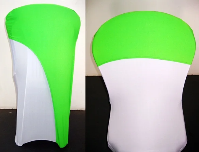 GREEN colour lycra chair covers caps universal for wedding decoration
