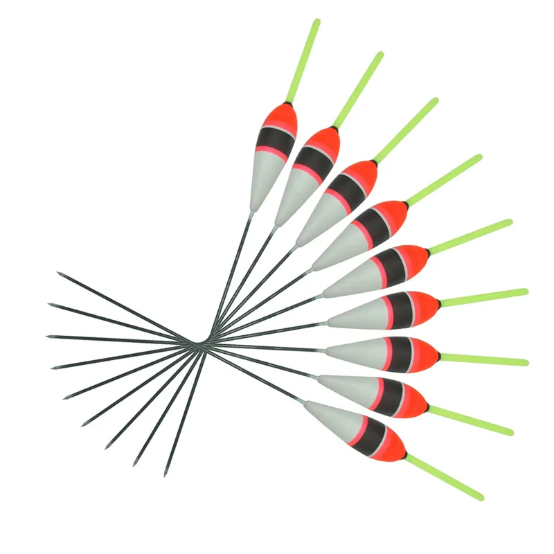 Topline снасти 10 шт Карп набор поплавков для рыбалки буй поплавок палка для Рыбных Снастей Вертикальная 6#2,5 г
