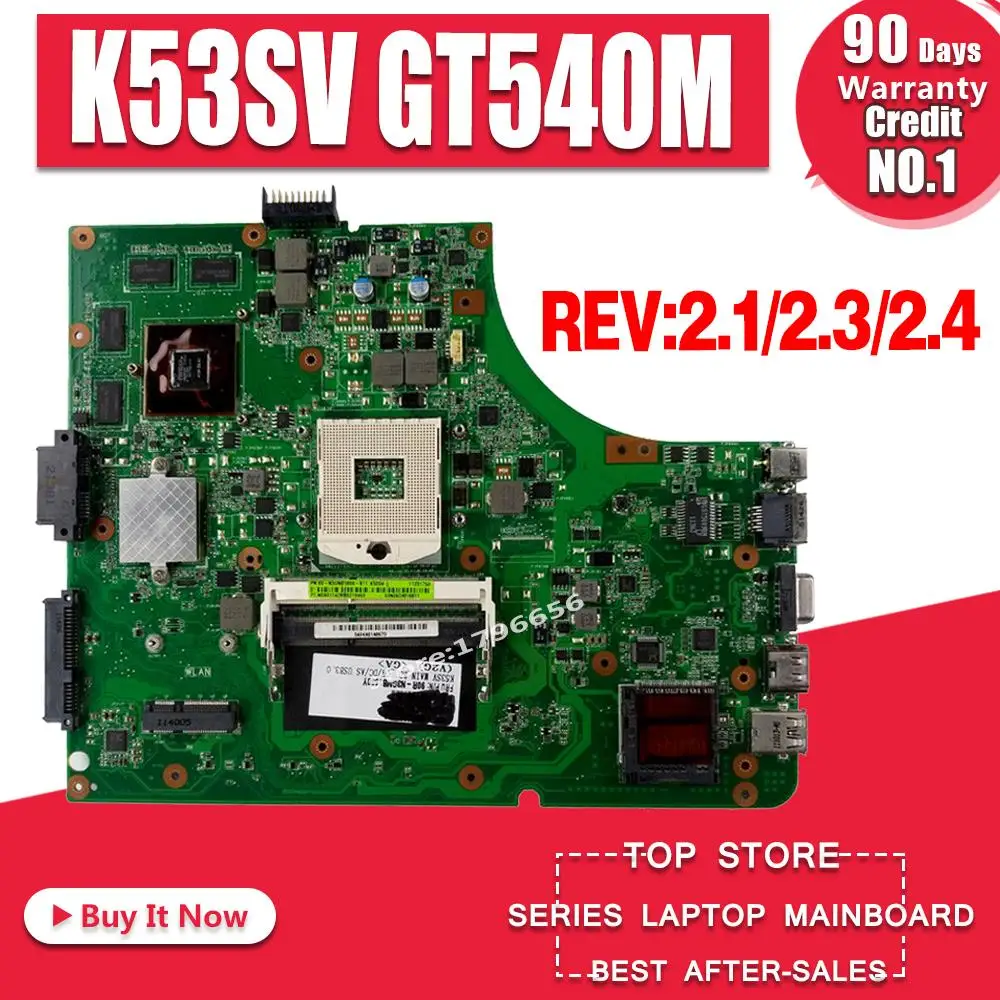 K53SV محمول اللوحة الأم ل ASUS K53SM K53SC K53SJ K53S A53S اللوحة الأصلية K53SV REV2.1/2.3/2.4 USB 3.0 GT540M 1G 8 * الذاكرة