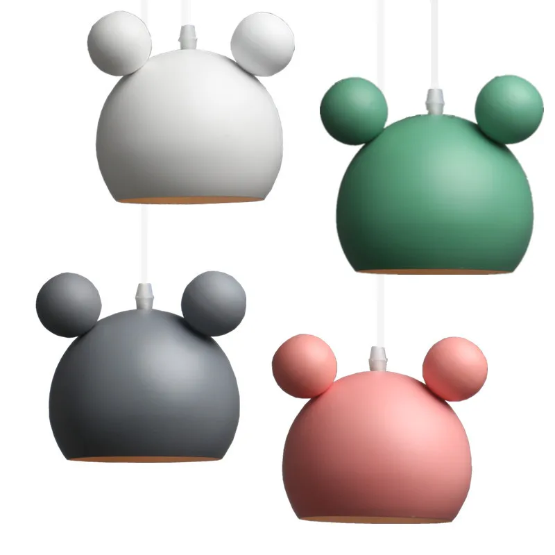 

Novelty E27 LED lamp pendant light Cute cartoon panda metal modern indoor lighting children bedroom dining room lighting fixture