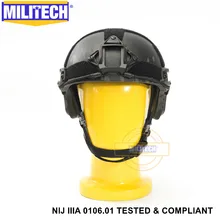 ISO сертифицированный MILITECH мультикам черный IIIA 3A Быстрый высокий XP Cut пуленепробиваемый арамидный баллистический шлем с 5 лет гарантии