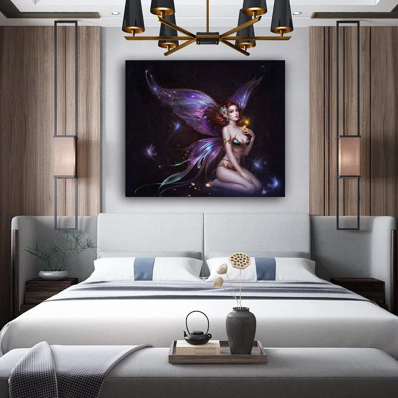

DIY colorings pictures by numbers withThe butterfly elves painting picture drawing painting by numbers framed Home