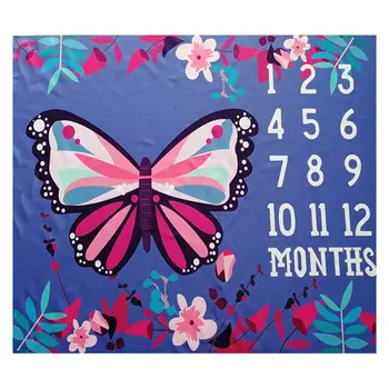 

New Baby Photo Background Cloth Butterfly Pattern Newborn Creative Month Blanket Infants Photography Props