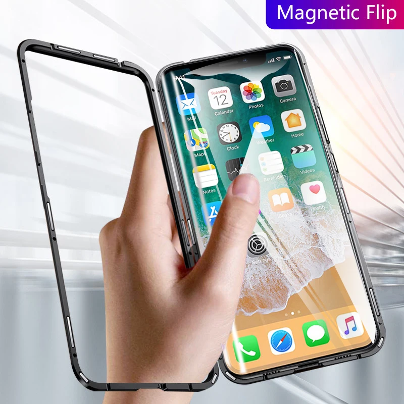 

Magnet Bumper Case on For iphone 7 x xs max xr Phone Cases supreme For iphone 6 6s 7 8 plus case xsmax x s r 7plus 8plus 6plus