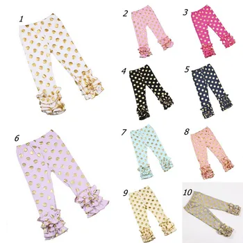 

Gold Polka Dot Leggings,gold star Pants,Girls Pants,baby Pants,Metallic Gold Leggings bottoms baby icing leggings