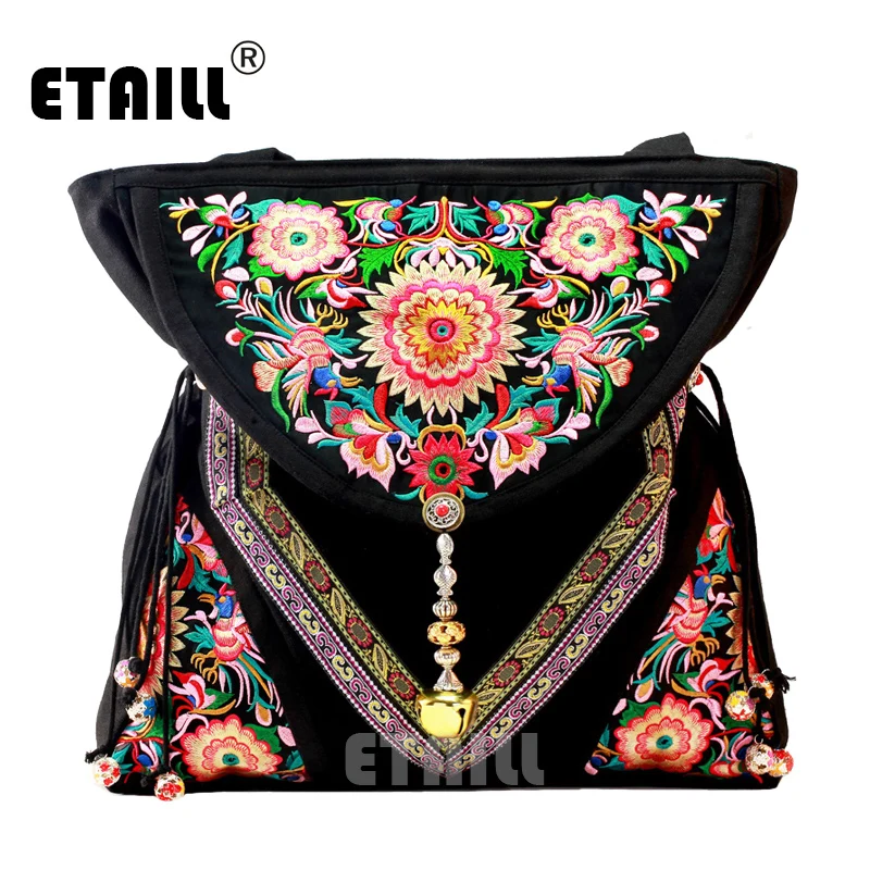 

Vintage Indian Beaded Bolso Boho Embroidered Thailand Handbag Women Brand Bags Luxury Logo Shoulder Shopper Bag Sac a Dos Femme
