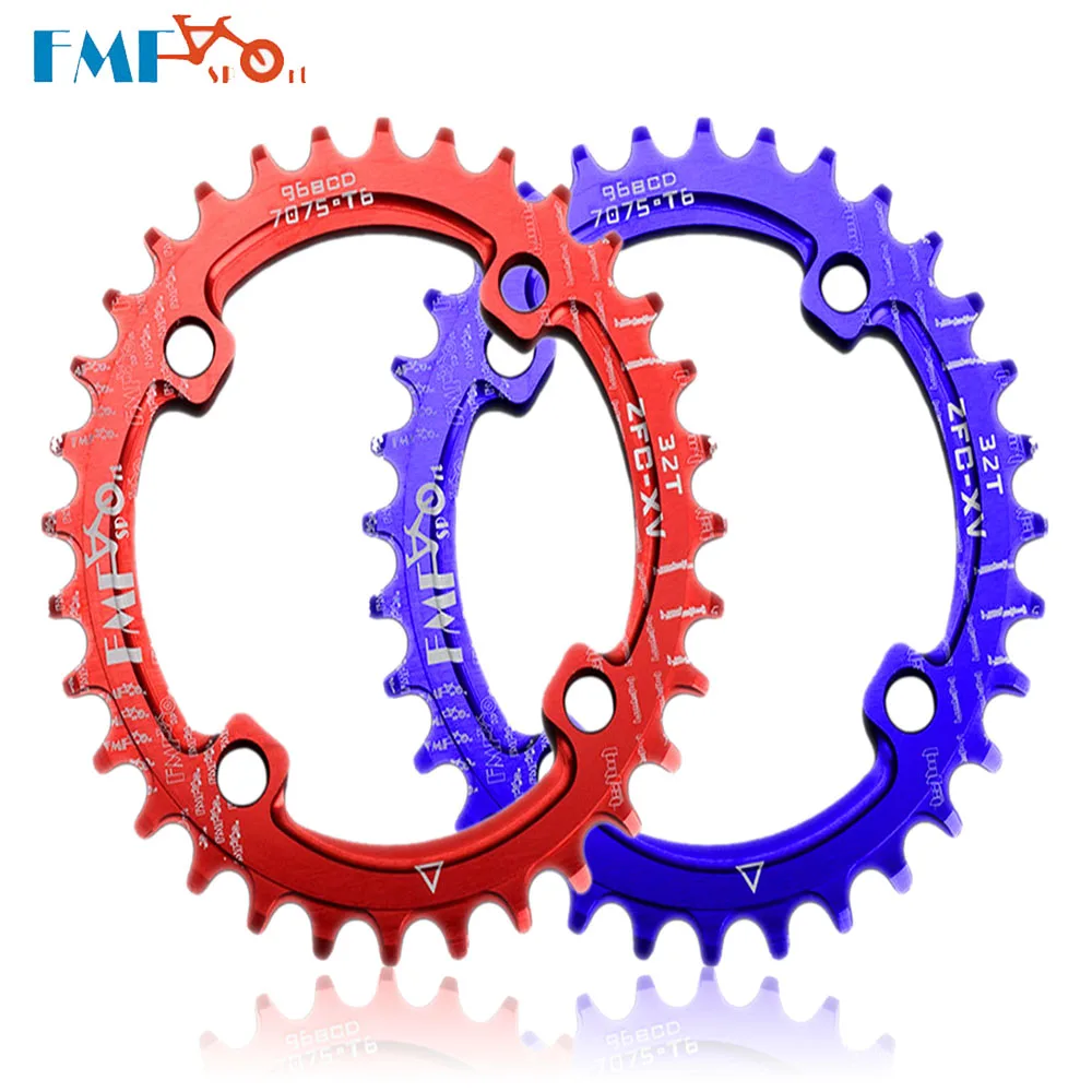 FMFXTR MTB Bicycle Chainwheel 96BCD Wide Narrow Oval Crank Sprocket Chainring 32T/34T/36T/38T