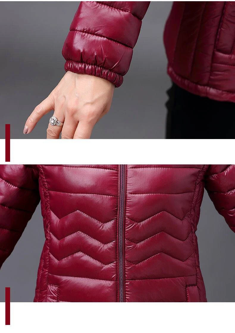 Mom's Thin Cotton Jacket Short Tops Winter Jacket Women Coat Korean Slim Plus size Female Parka Coat warm pattern Padded parka