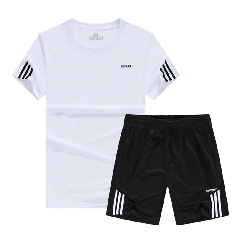 

2019 New Soccer Jersey Sports Costumes Suits Basketball Training Training T Shirt Fitness Men Gym Summer Clothes Sets