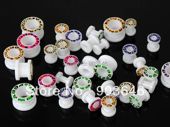 

Free Shippment 50pcs Body Jewelry-Acrylic Ear Plugs Ear Tunnels Expanders leopard