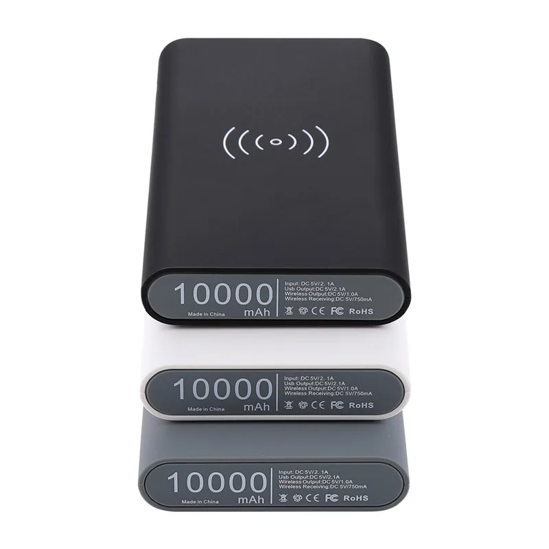 Горячая внешний аккумулятор беспроводное зарядное устройство power Bank 10000 Mah 3 в 1 Qi Беспроводное зарядное устройство блок питания