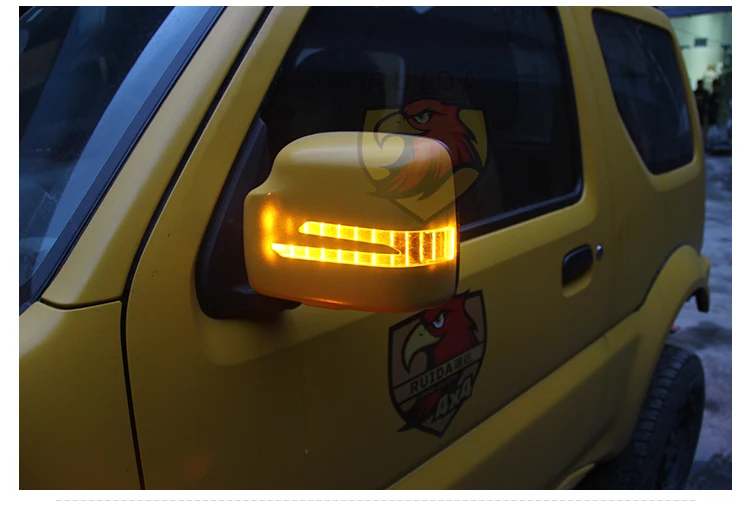 Side mirror cover for SUZUKI Jimny, Driving mirror cover, back mirror cover, with turn light and door light