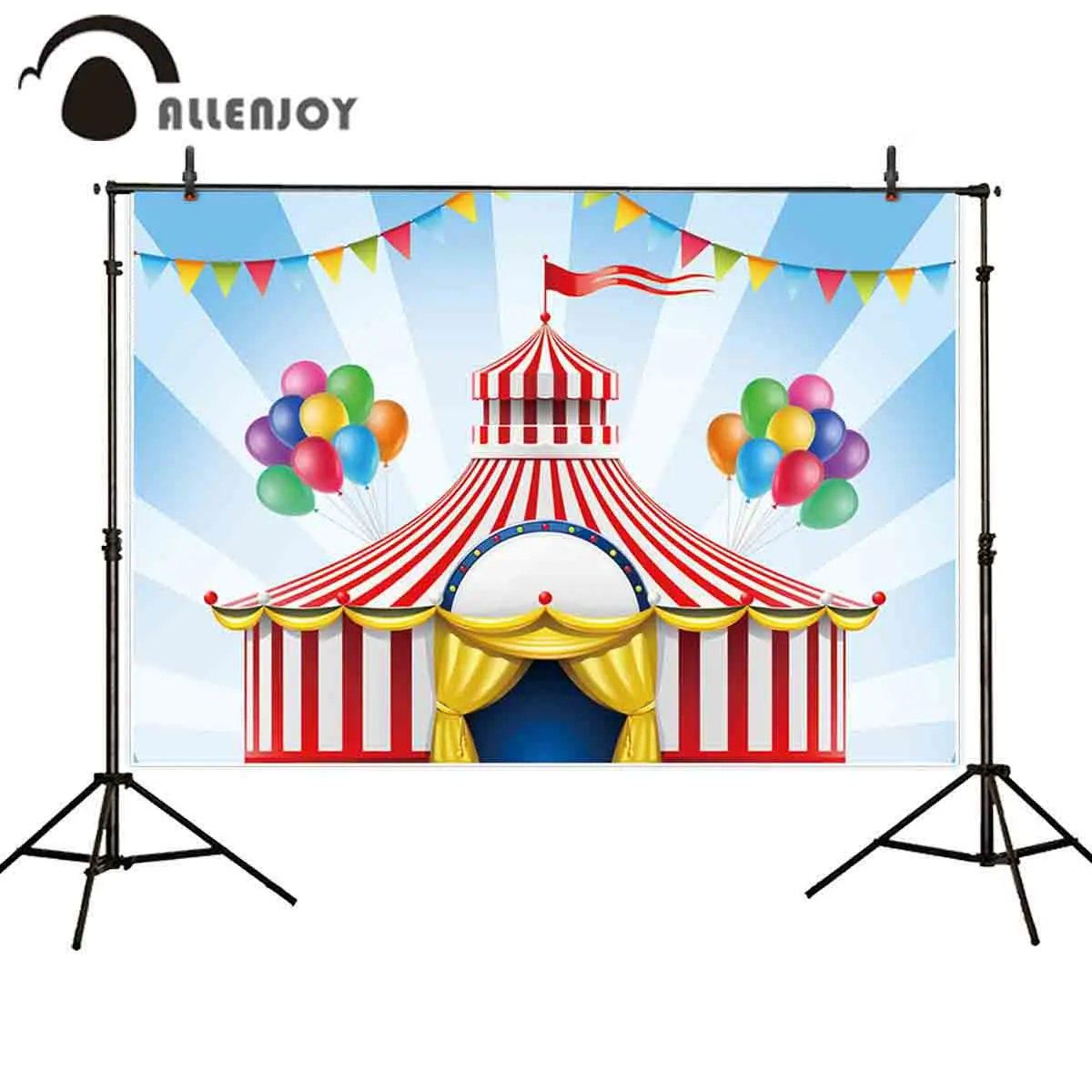 Allenjoy фон для фотосъемки цирк палатка красочный Флаг Шар Вечеринка фотостудия