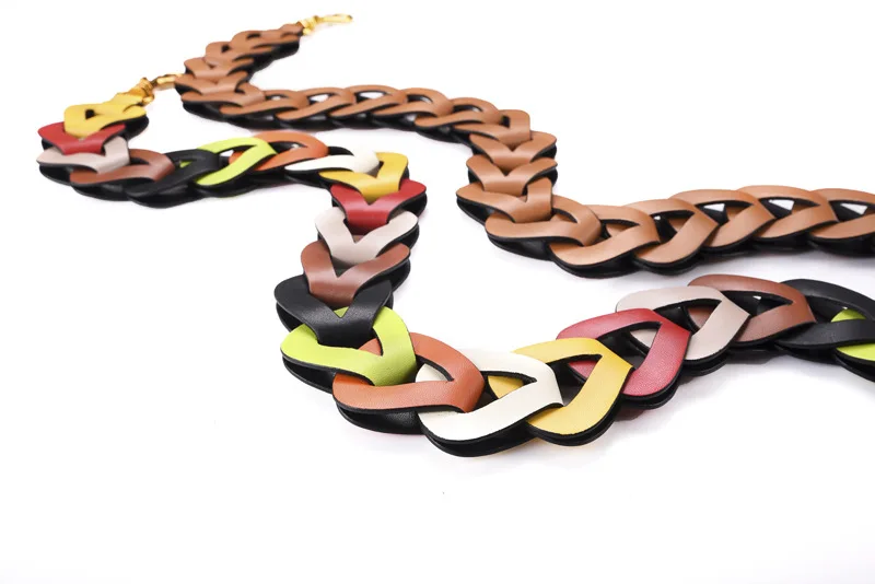Fashion Leather Wide Handbag Strap Single Matching Strap For Crossbody Bag Gold Chain Strap Leather Bag Accessories Replacement