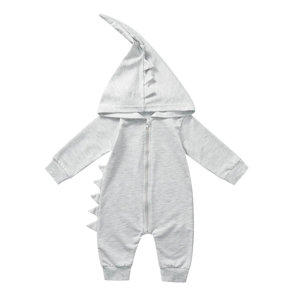 

Autumn Baby Hooded Romper Girls Boys Clothes Newborn Infant Toddler 3D Dinosaur Long Sleeves Jumpsuit Costume Outfits Wholesale