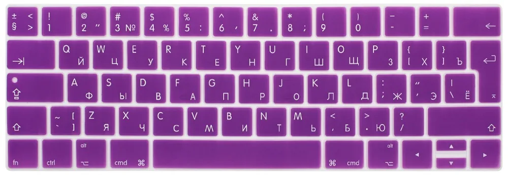 RYGOU европейские и Русские наклейки на клавиатуру для Macbook Pro 13 сенсорная панель