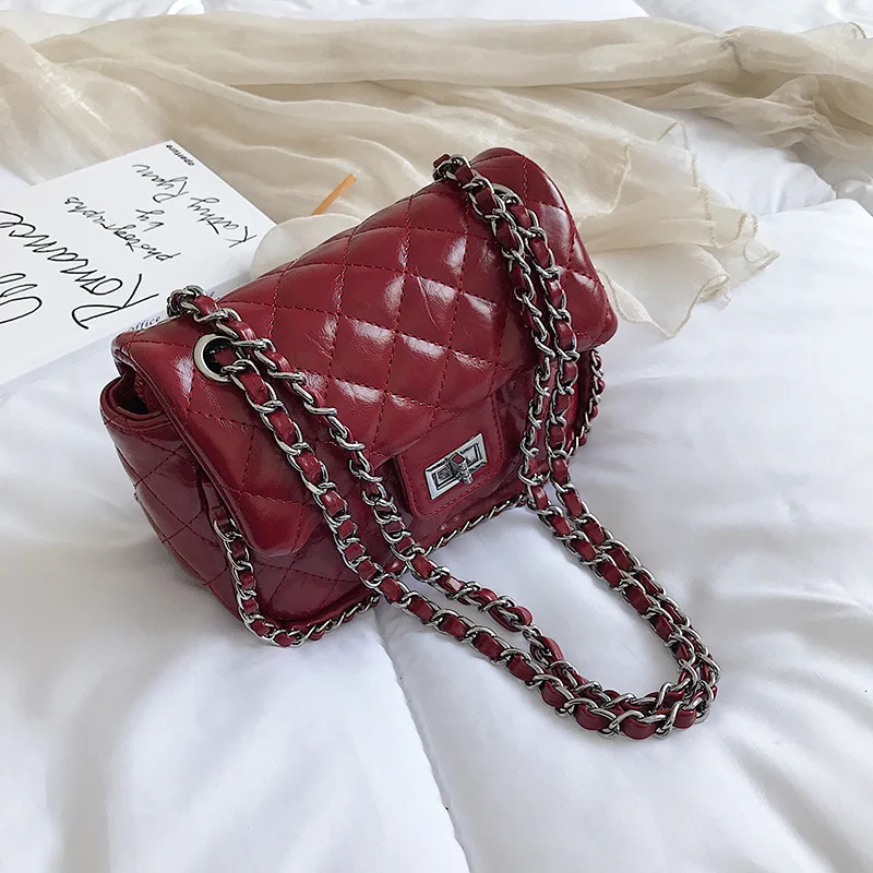 

Female Crossbody Bag For Women 2019 Quality PU Leather Luxury Handbag Designer Sac A Main Ladies Lattice Shoulder Messenger Bag