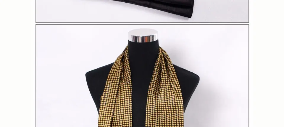 [BYSIFA] Men Black Gold Silk Scarves Winter Fashion Accessories 100% Natural Silk Male Plaid Long Scarves Cravat 160*26cm mens head wrap bandana