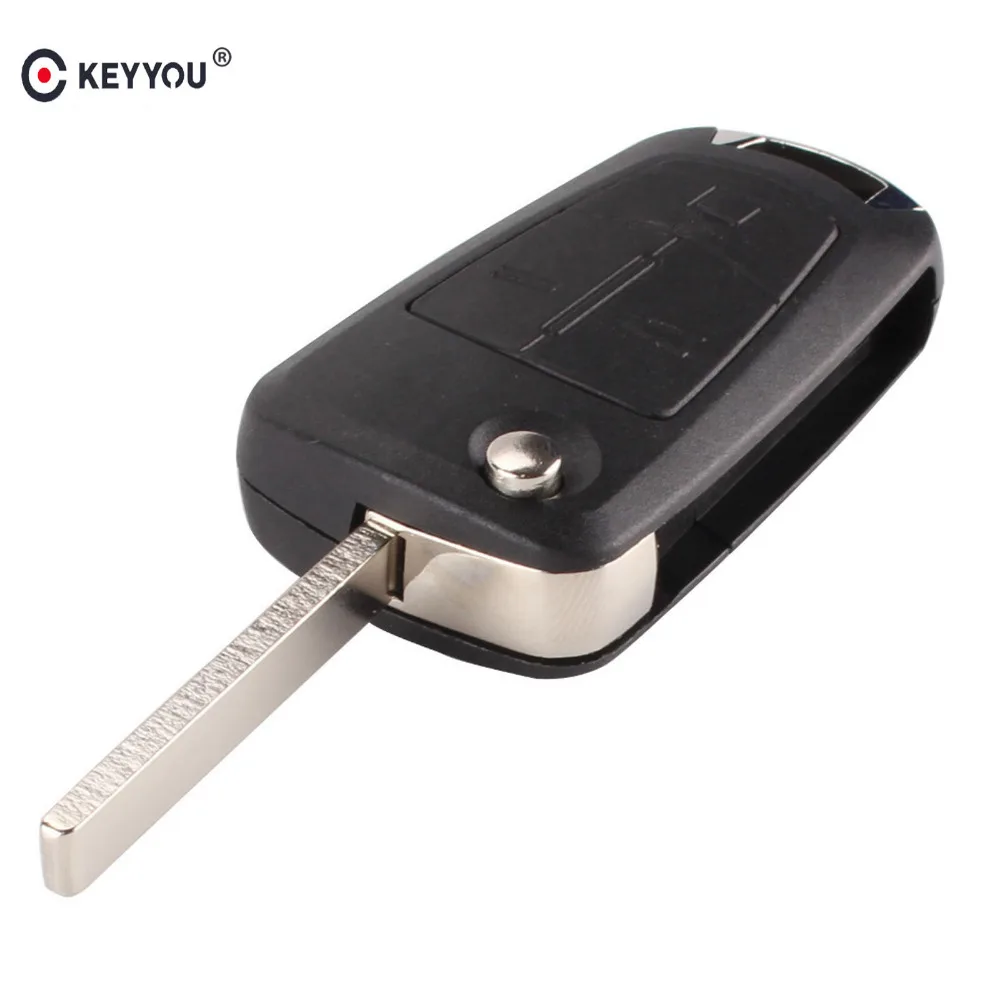 

KEYYOU 3 Buttons Uncut Flip Folding Key Remote Shell Case Fob For Vauxhall / Opel / Astra H / Corsa D / Vectra