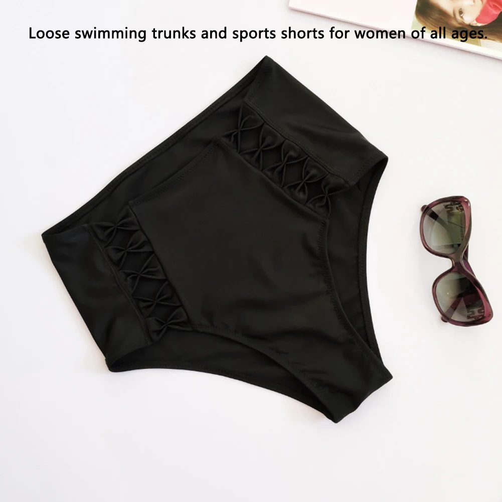 Летние женские спортивные шорты, сексуальные, с высокой талией, Шорты для плавания, большие размеры, свободные, черные, облегающие, сексуальные, удобные, спортивные шорты