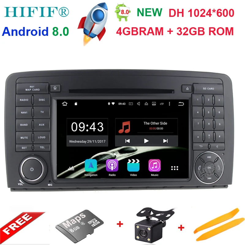 Sale 1024*600 Octa Core Android 8.0 Car DVD for Mercedes Benz AMG/R Class W251 R280 R300 R320 R350 GPS Radio Stereo 4GB RAM 32GB ROM 0