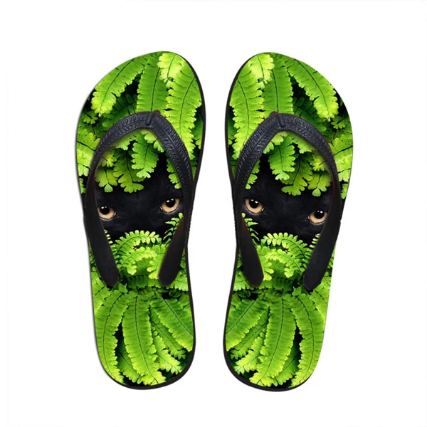 Hawaiian 2018 Flip Flops For Men Brand Design Summer Beach Sandals 3D Animals Tiger Face 