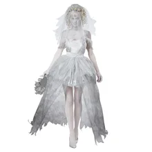 Free shipping new women zombie Corpse bride Halloween costume fancy party dress carnival roleplay costumes