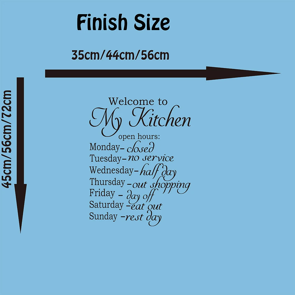 Large Kitchen Opening hours Quote Wall Decal Dinning Room Living Room Cooker Cuision Culinary Kitchen Quote Wall Sticker Vinyl Large Kitchen Opening hours Quote Wall Decal Dinning Room Living Room Cooker Cuision Culinary Kitchen Quote Wall Sticker Vinyl