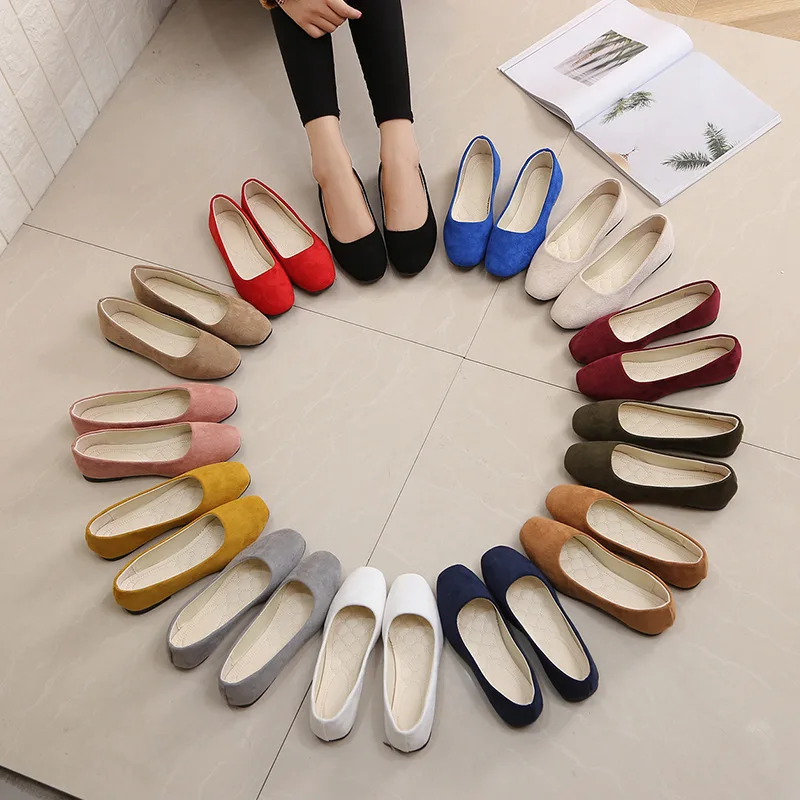 

Women's Flats 2019 Women Shoes Candy Color Woman Loafers Spring Autumn Flat Shoes Women Zapatos Mujer Summer Shoes Size 35-42