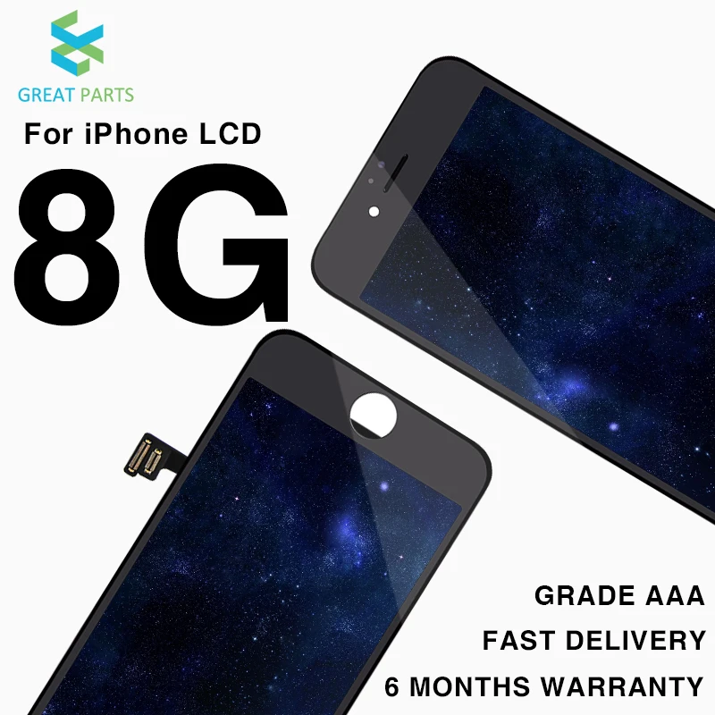

GREAT PARTS 10PCS 100% Grade AAA LCD For iPhone 8 8 Plus LCD display screen Replacement Lens Ecran Pantalla Touch Digitizer
