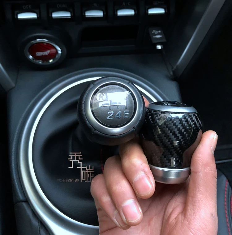 Подходит для TOYOTA 86 для Subaru BRZ, углепластик Ручка рычага переключения передач шарик рукоятки управления червячной головкой