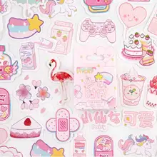 46 шт./кор. милые наклейки для дневника Скрапбукинг для девочек в розовом цвете, поколение серии планировщик японский Kawaii декоративный стикер для канцелярских товаров