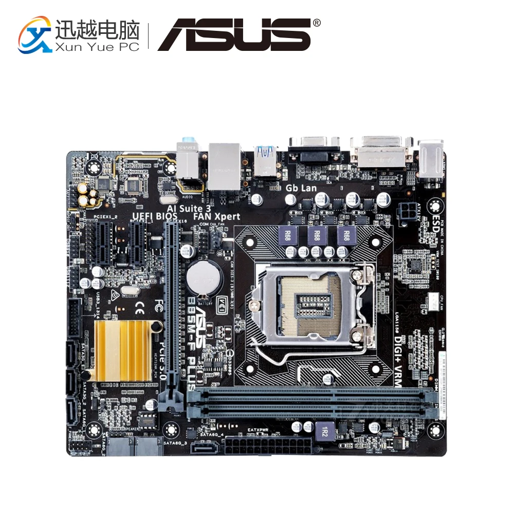 

Asus B85M-F PLUS Desktop Motherboard B85 LGA 1150 For Core i3 i5 i7 DDR3 16G SATA3 USB3.0 VGA Micro ATX Original Used Mainboard