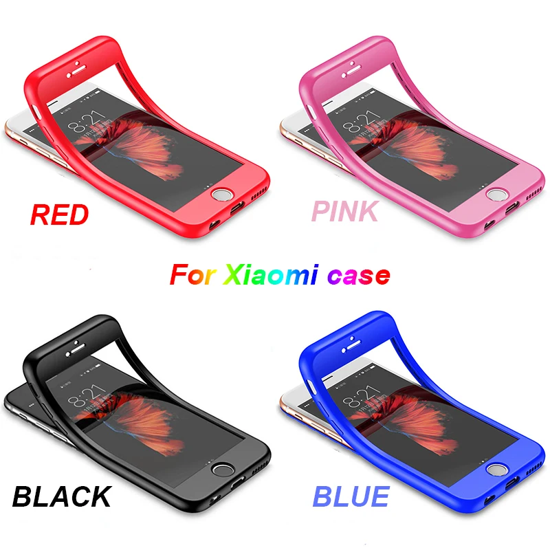

360 Full Cover Silicone Protection Phone Case For Xiaomi Mi 8 SE 6X A2 Mi A1 5X Redmi 5 6 Pro Note 5 4 4X 5A prime Soft TPU Case
