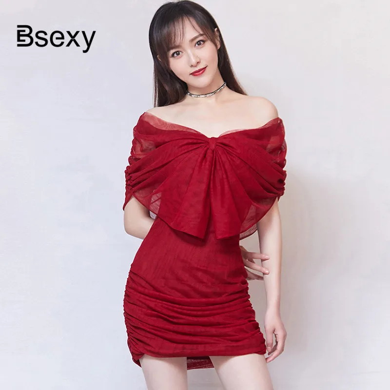 Buy 2019 Sexy Night Club Women Big Bows Strapless