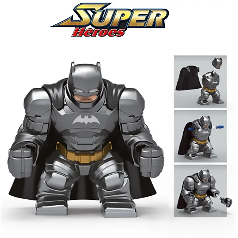 

LEGOED Marvel Superheros Big Size Batman Large Hulk Avengers Endgame Thanos Building Blocks figures toy for children Bricks gift