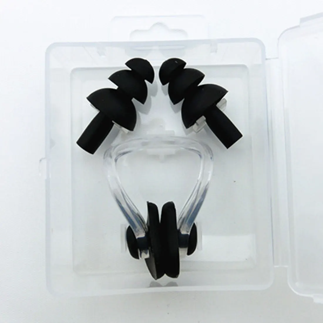 

Swimming 1 Set Waterproof Soft Silicone Swimming Set Soft Nose Clip + Ear Plug Ear Plug Tool