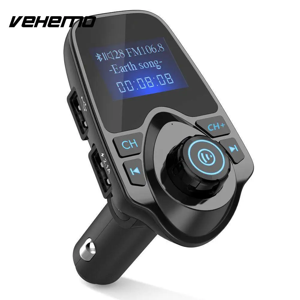 

Vehemo Wireless Radio Adapter Bluetooth Receiver FM Transmitter Car Charger Car FM Transmitter FM Adapter Portable Smart