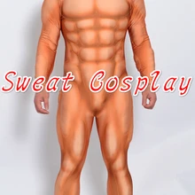 Высокое качество Стандартный мышцы боди мужской костюм с подкладка для мышц Хэллоуин Косплей Костюм
