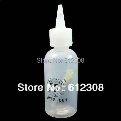 

5pcs 50ml Needle Tip Soldering Cleaning Clear Liquid Flux Alcohol Oil Dispenser Plastic Hand Bottle Cleaner DIY Repair
