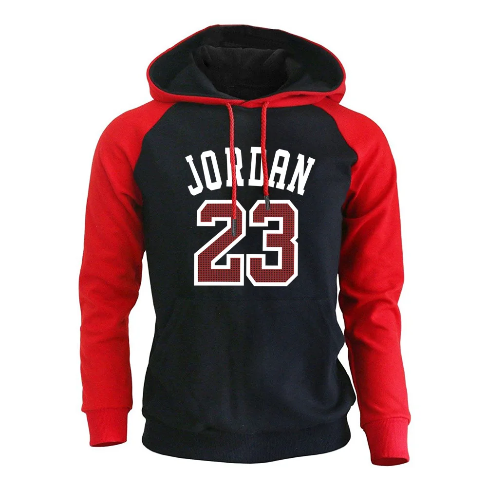 Jordan 23 Tracksuit Men Sets Winter Hoodies Pants 2 Piece Set Fashion Hoody Mens Sweatshirt Sport Joggers Sweatpants Suit - Цвет: red black 6