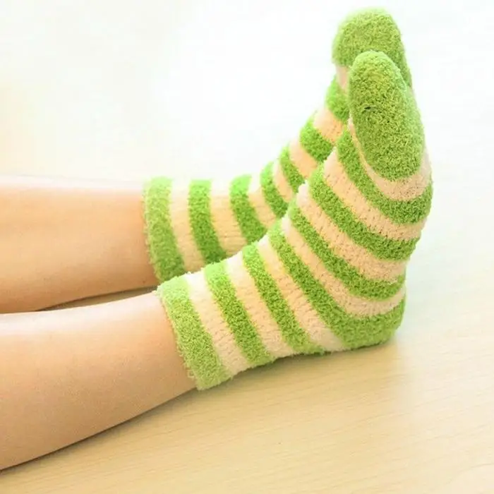 1 пара, женские утепленные махровые носки-тапочки, модные теплые носки для сна GDD99