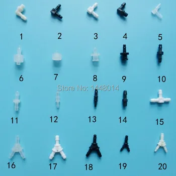 

Free shipping Plastic ink tube connectors for all of printers ink pipe fittings 50pcs wholesale