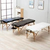 Massage Table Portable 2 Section Folding Couch Bed Lightweight Beauty Salon Tattoo Therapy Wooden Frame  70 cm width -Black ► Photo 3/6