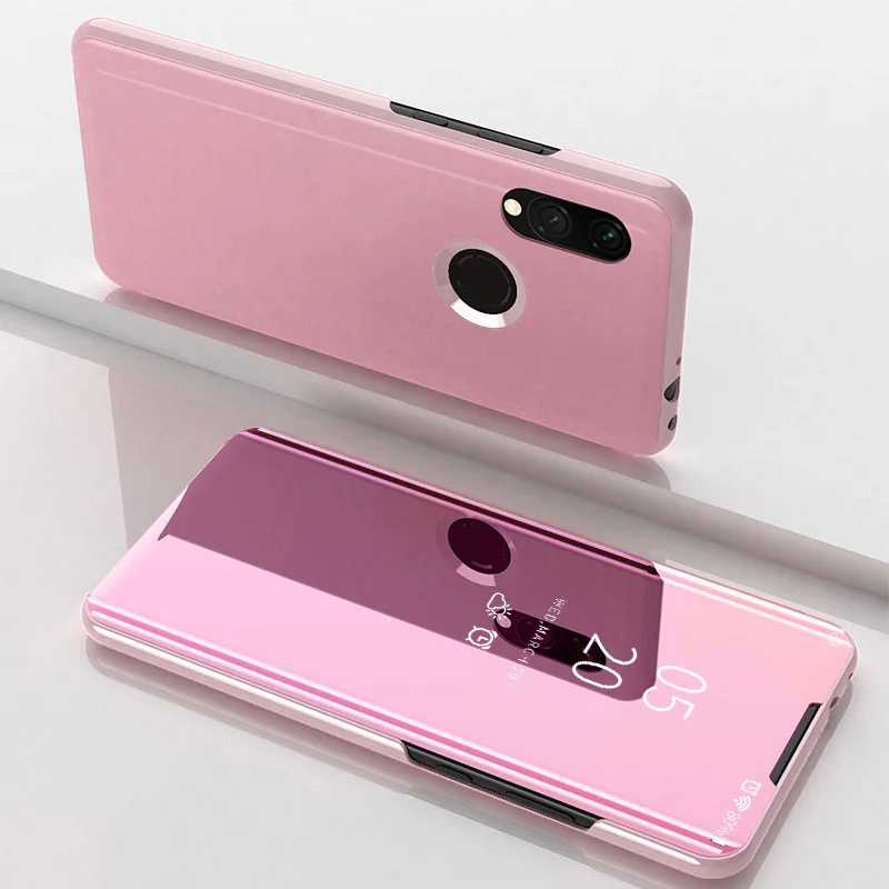 Умный зеркальный флип-чехол для телефона с подставкой для Xiaomi Redmi 7, чехол, прозрачный чехол для Xiaomi Redmi Y3 Redmi S3, чехлы на заднюю панель - Цвет: 04