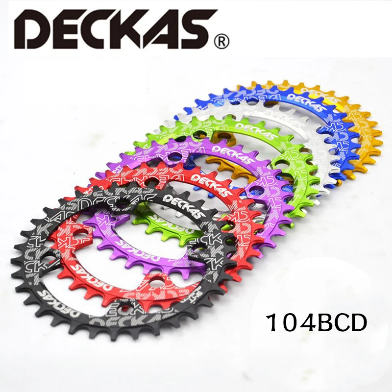 

Deckas Round Narrow Wide Chainring MTB Mountain bike bicycle 104BCD 32T 34T 36T 38T crankset Tooth plate Parts 104 BCD