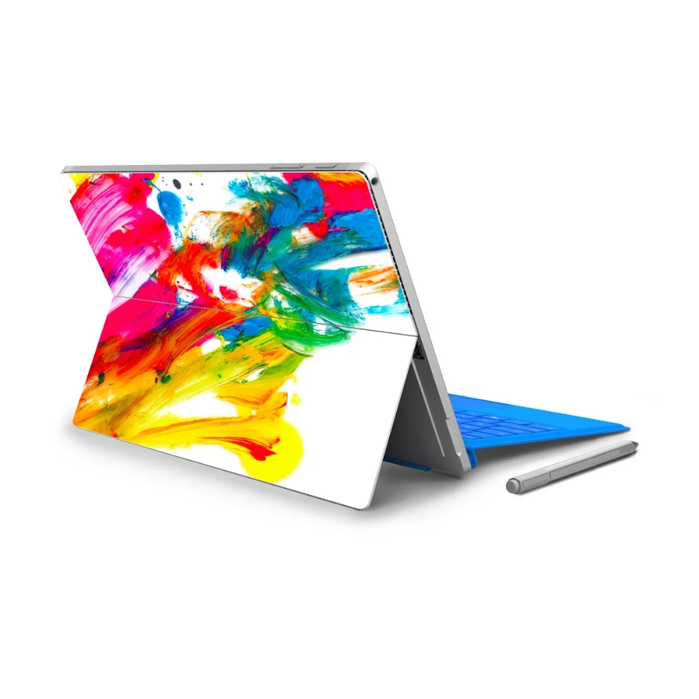 YC наклейка-для Micro Surface Pro 4 виниловая задняя большая наклейка планшет нетбук ультрабук наклейка красочные картины маслом кожа логотип