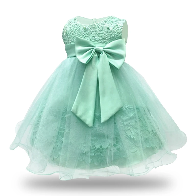 Детские платья для девочек, праздничное платье из тюля с бантом и цветочным рисунком для девочек Пышное детское платье принцессы для девочек возрастом от 3 до 10 лет, бальные платья для девочек - Цвет: Зеленый